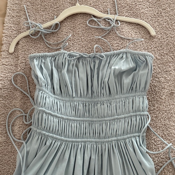 Shirred Midi Poplin Dress - Picture 5 of 5